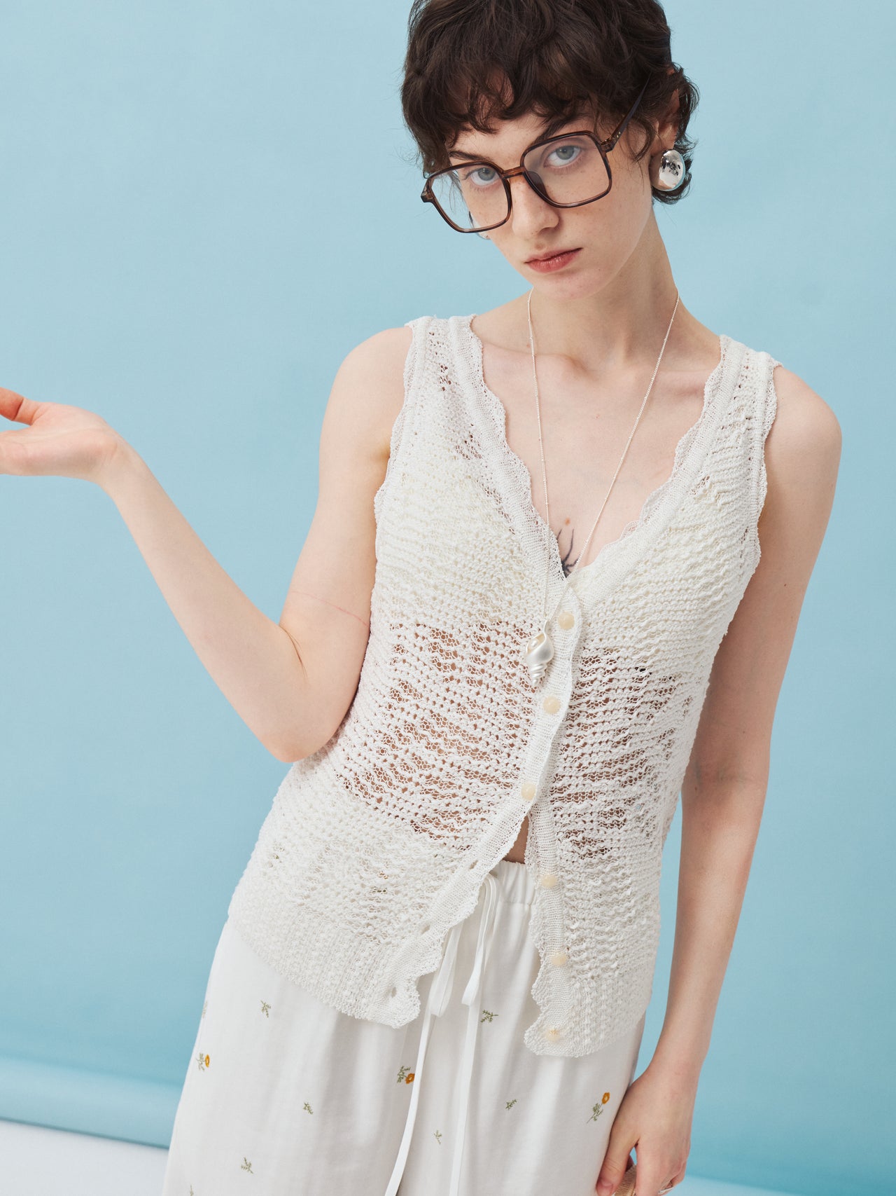 Aven Openwork Vest