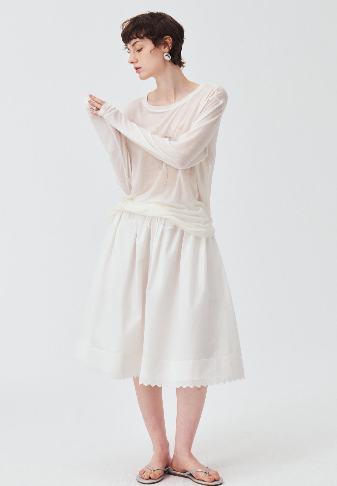 Elara Eyelet Skirt