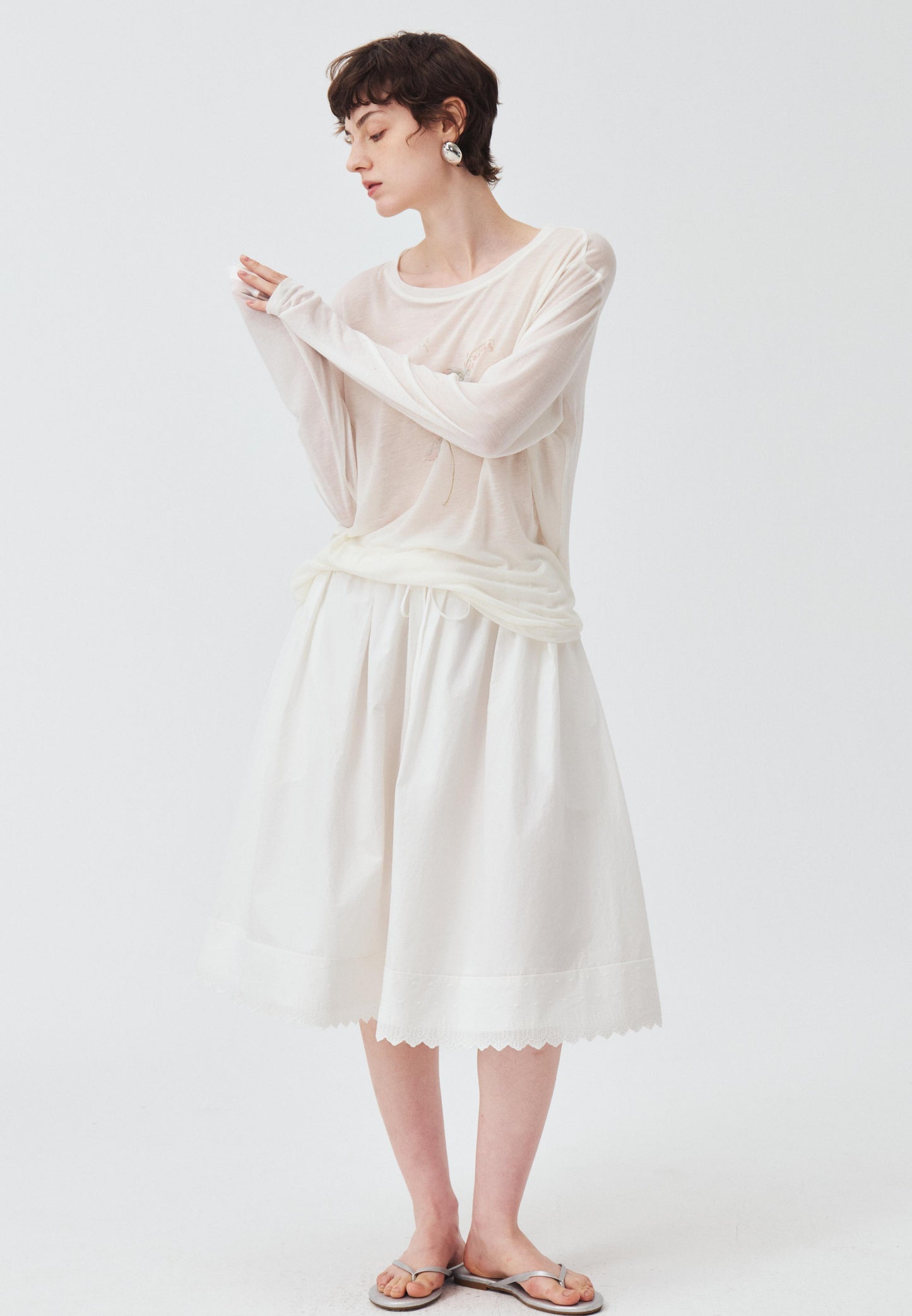 Elara Eyelet Skirt