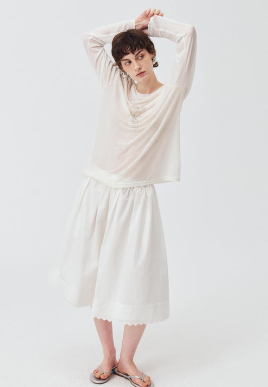 Elara Eyelet Skirt