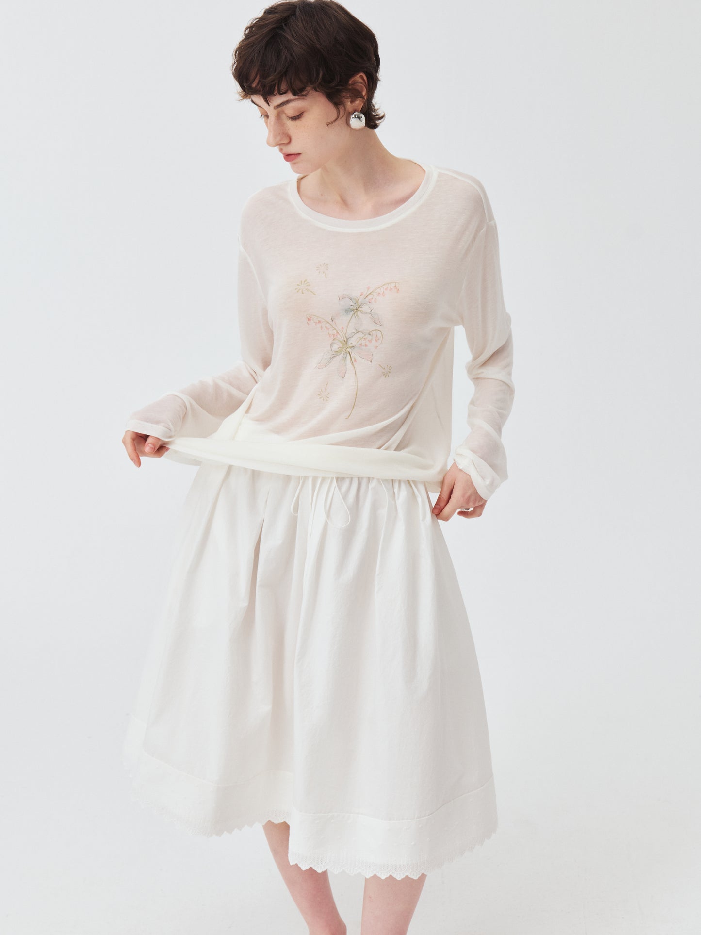 Elara Eyelet Skirt