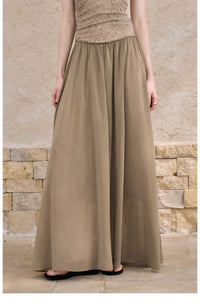 Asymmetric Metallic One-Shoulder Maxi Dress