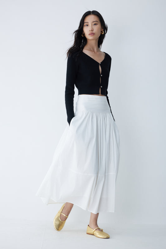 Chalk Midi Skirt