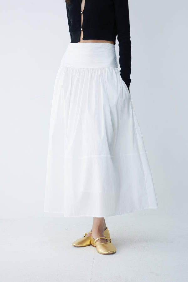 Chalk Midi Skirt