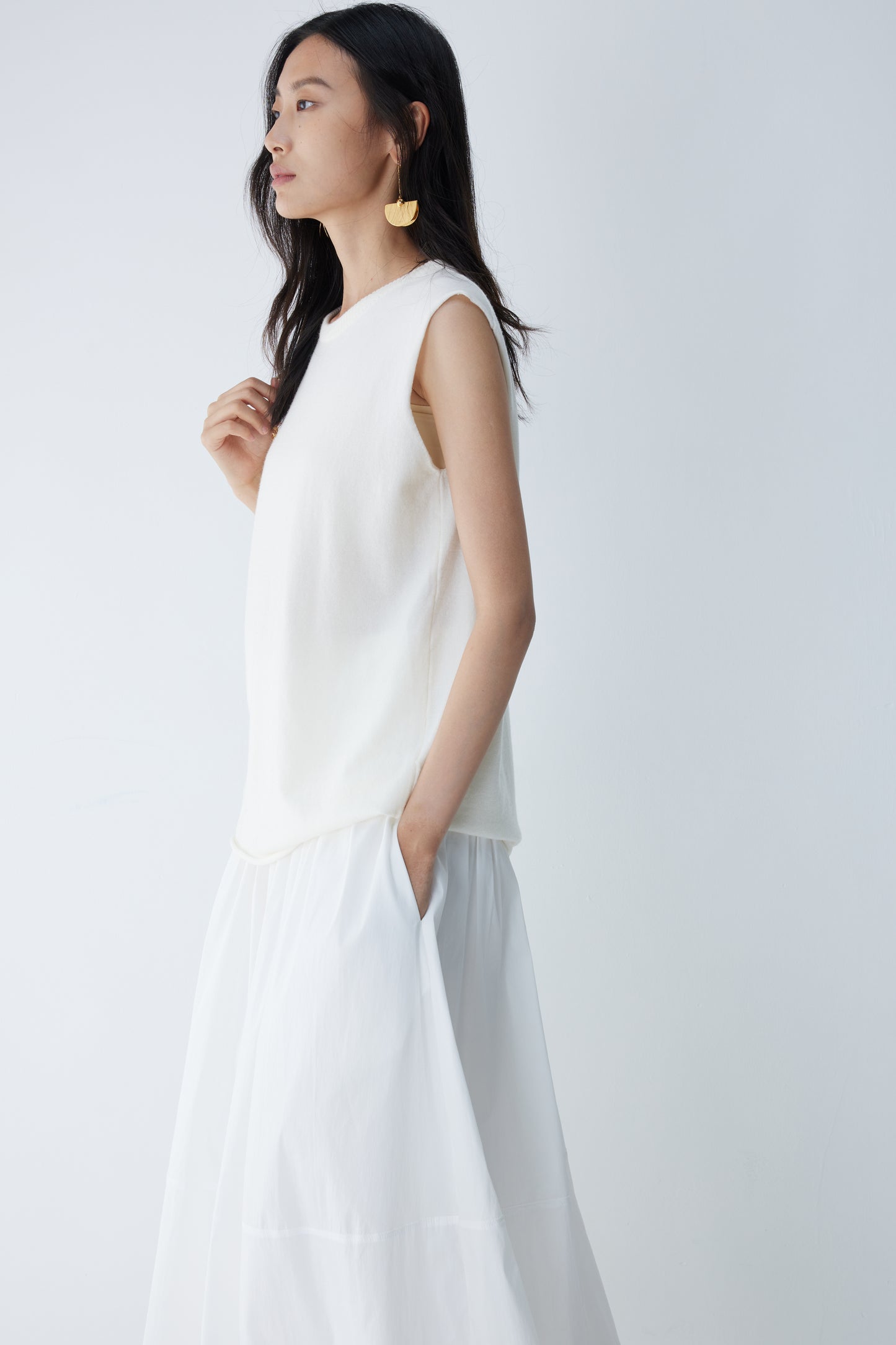 Chalk Midi Skirt