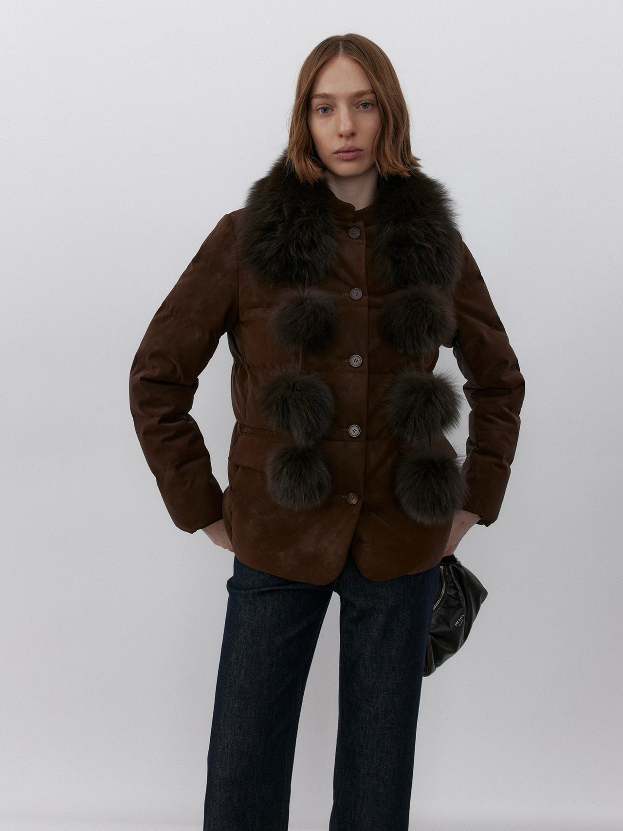 Fox-Fur Pom Scarf