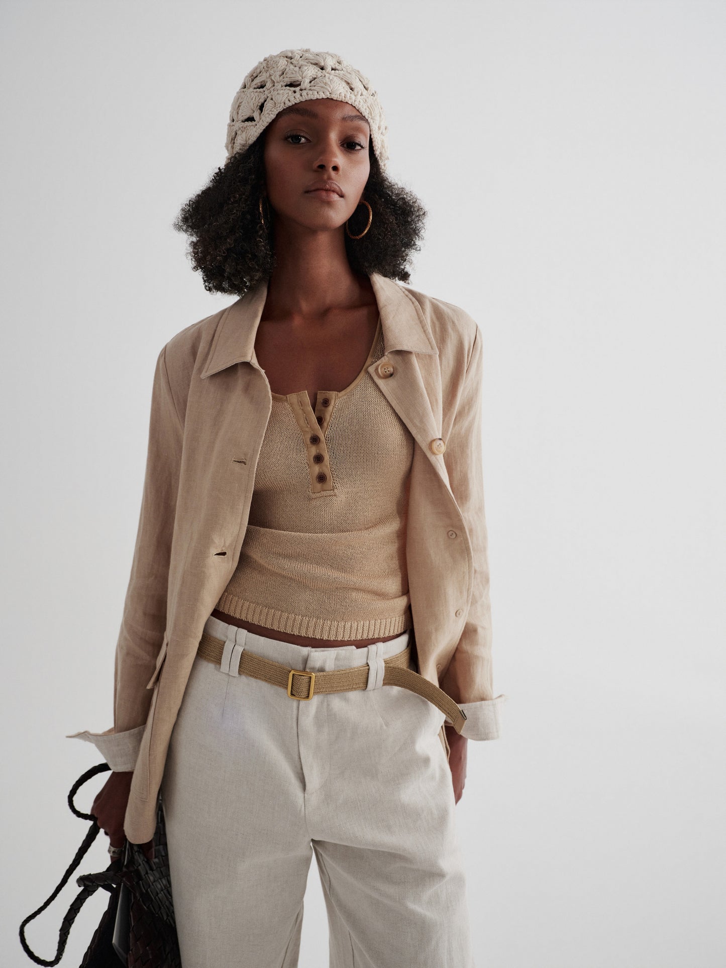 Veil Button Knit Top