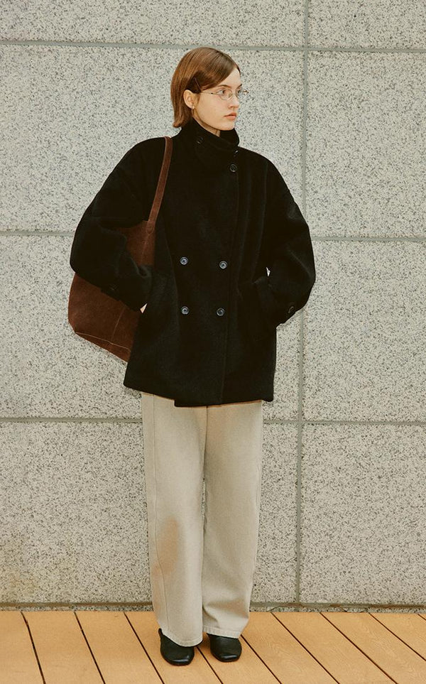 Cape-Form Cocoon Coat