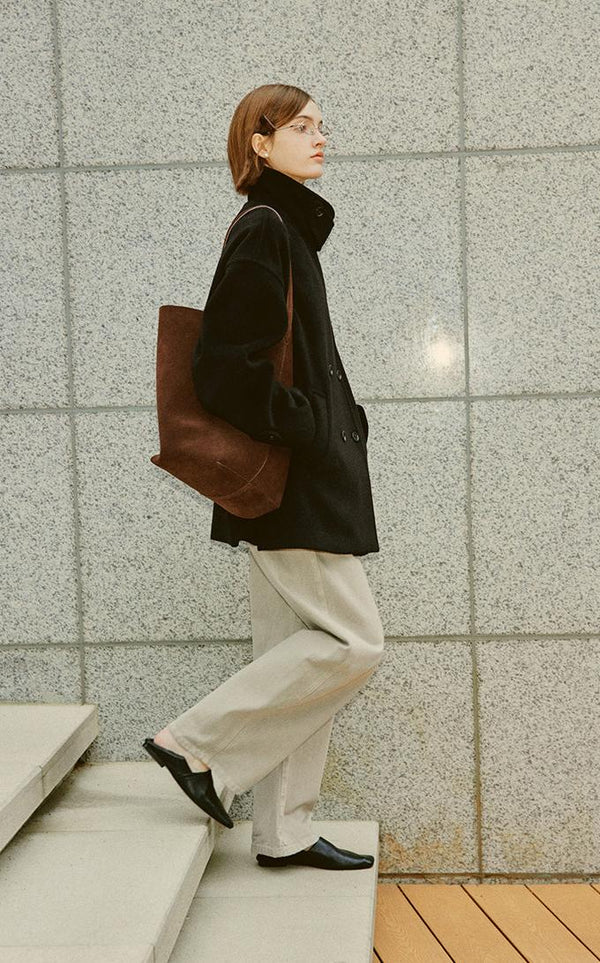 Cape-Form Cocoon Coat