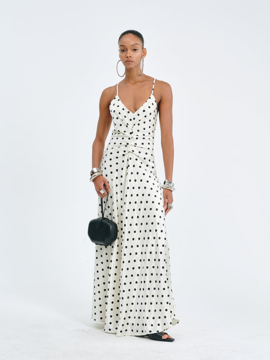 Vera Polka-Dot Maxi Dress