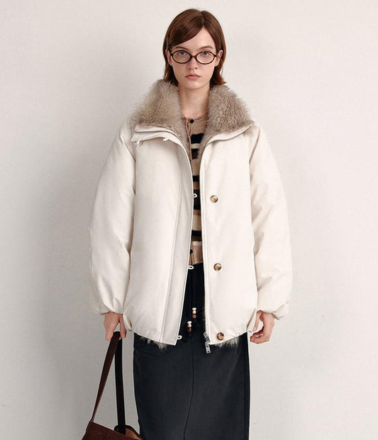 Eco-Fur Collar Down Jacket