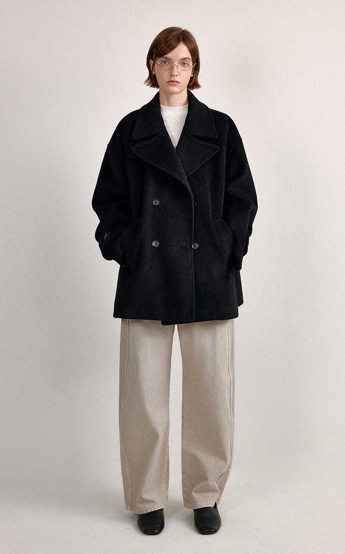 Cape-Form Cocoon Coat