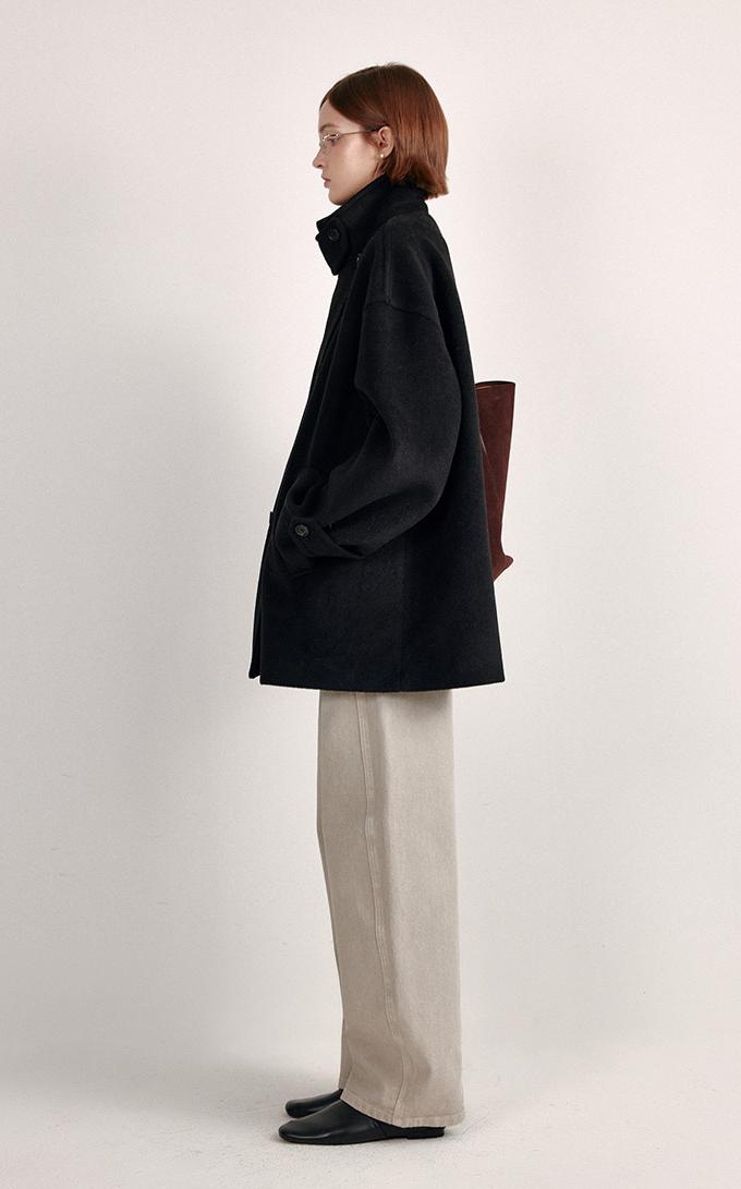Cape-Form Cocoon Coat