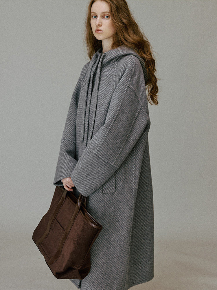 Elyne Hooded Wool Coat
