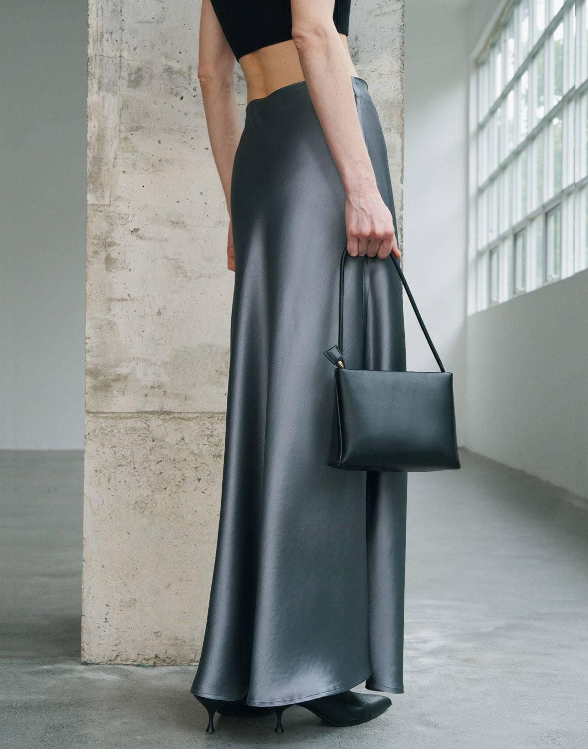 Hazel Acetate Satin Skirt