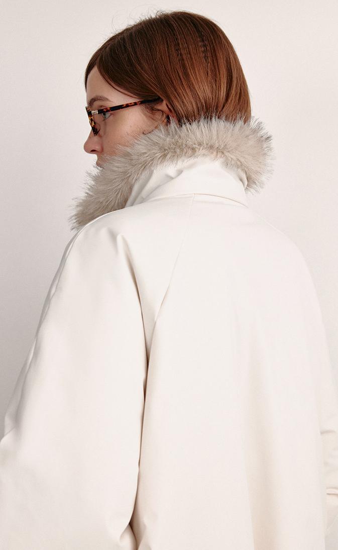 Eco-Fur Collar Down Jacket