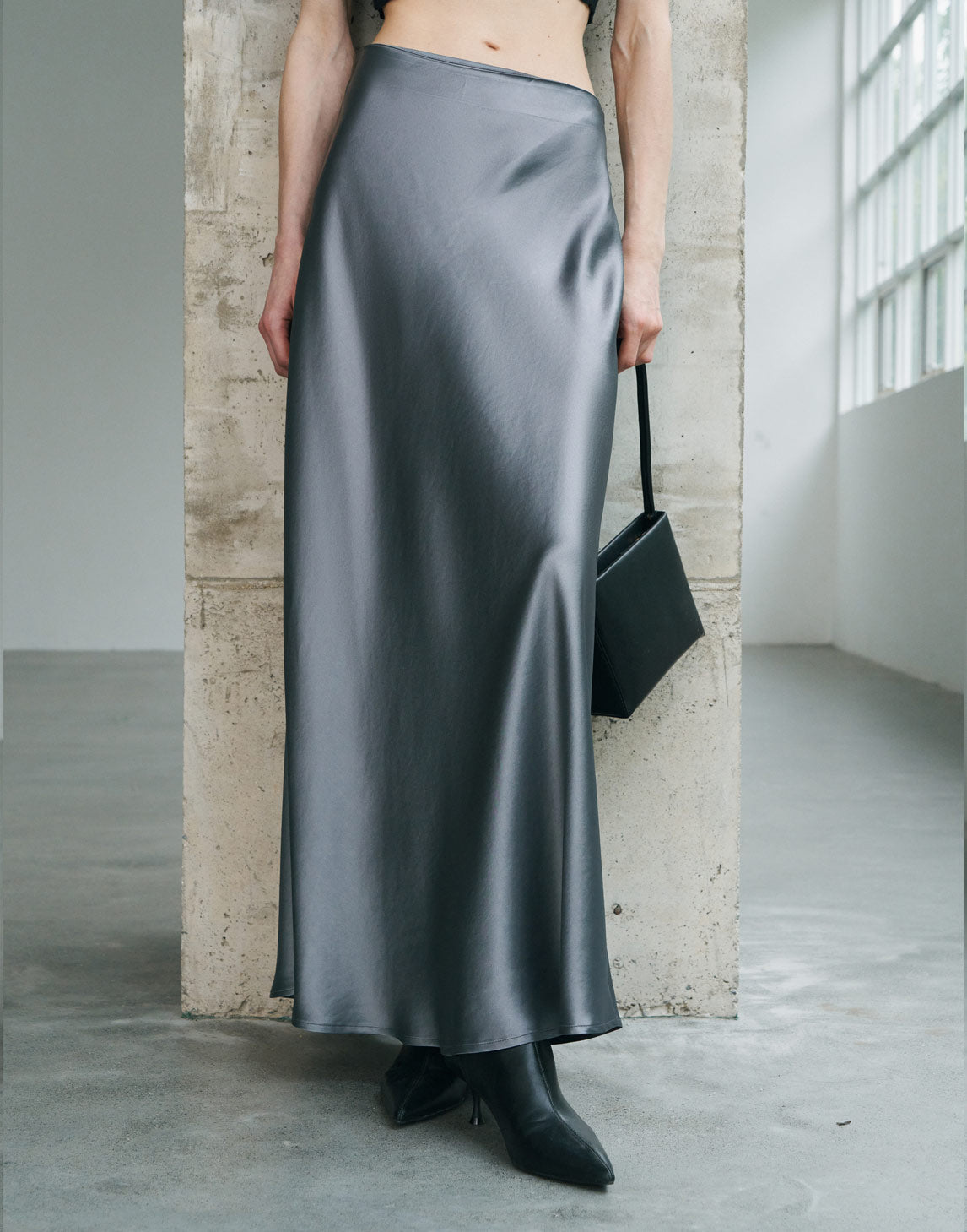 Hazel Acetate Satin Skirt