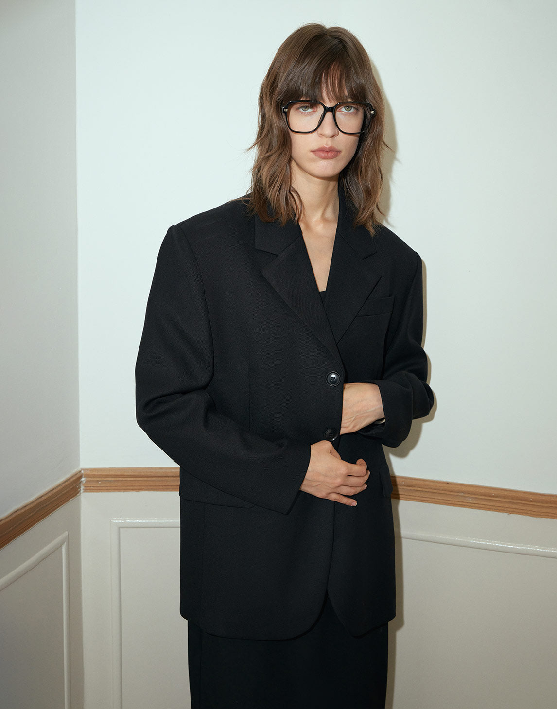 Effortless Chic Twill Blazer