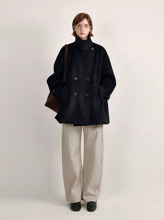 Cape-Form Cocoon Coat