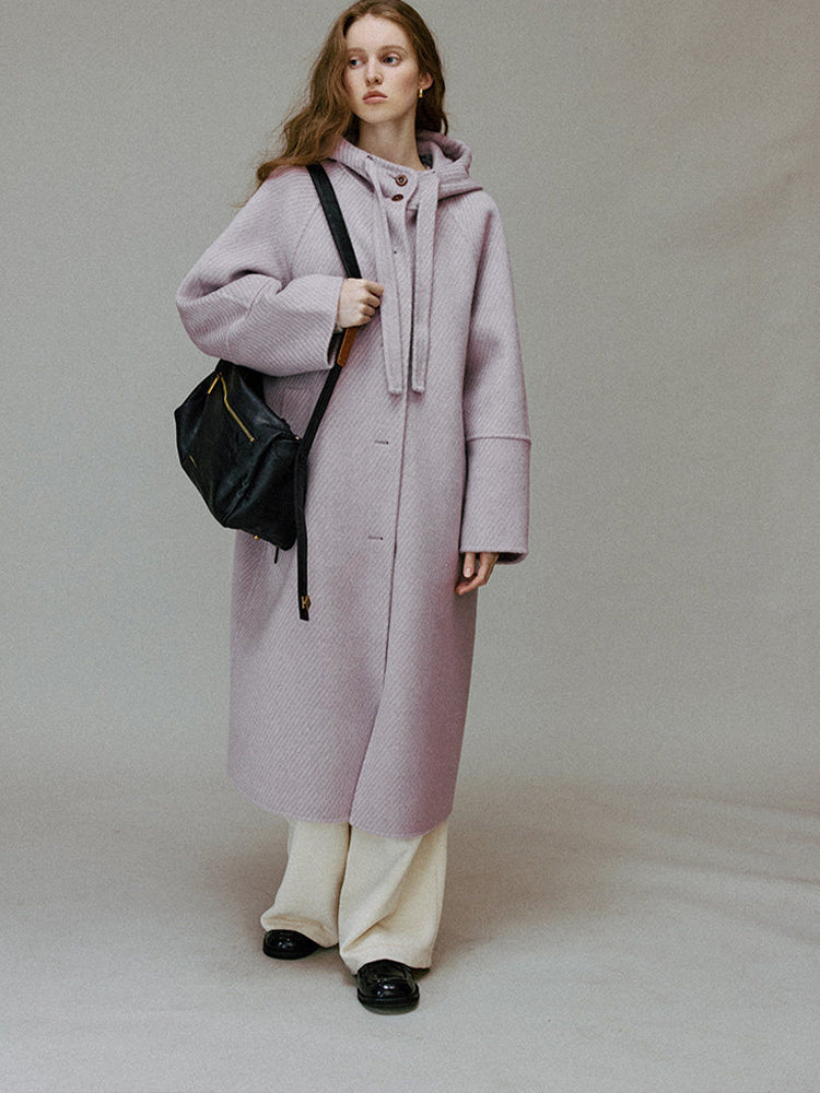 Elyne Hooded Wool Coat