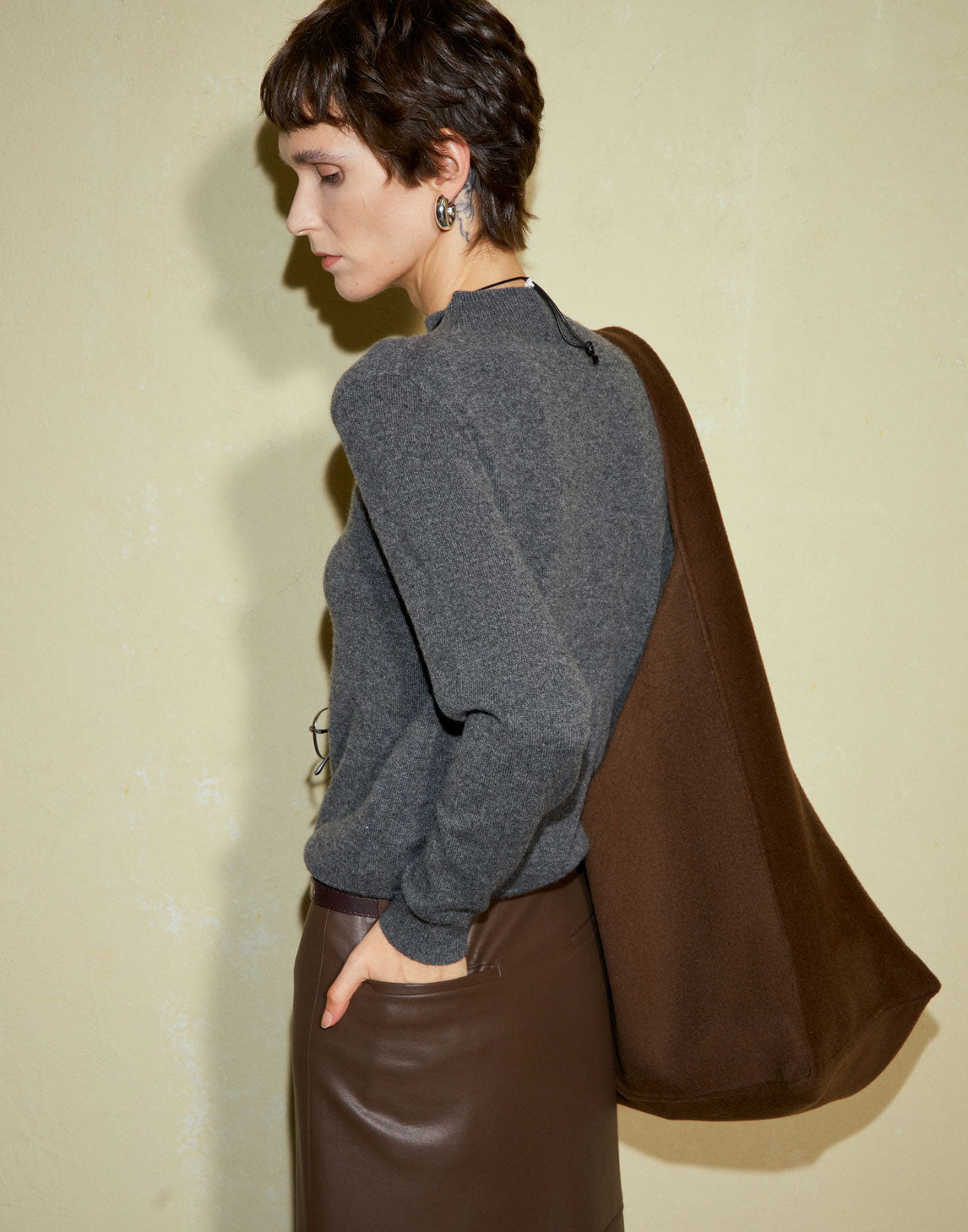 Bolso Tote de Lana Lujoso y Acogedor