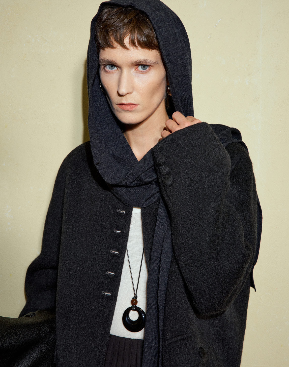 Chic Sciarpa con Cappuccio in Merino