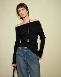 Irregular Design Single Neck Knitwear