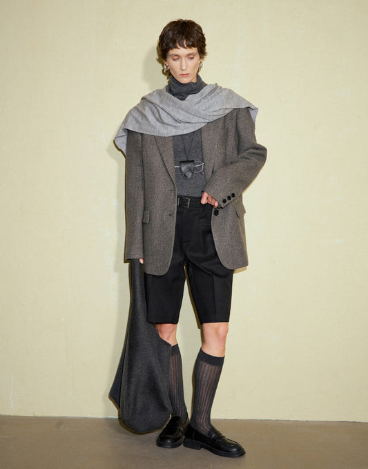 Chic Merino Hooded Scarf