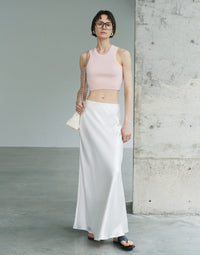 Hazel Acetate Satin Skirt