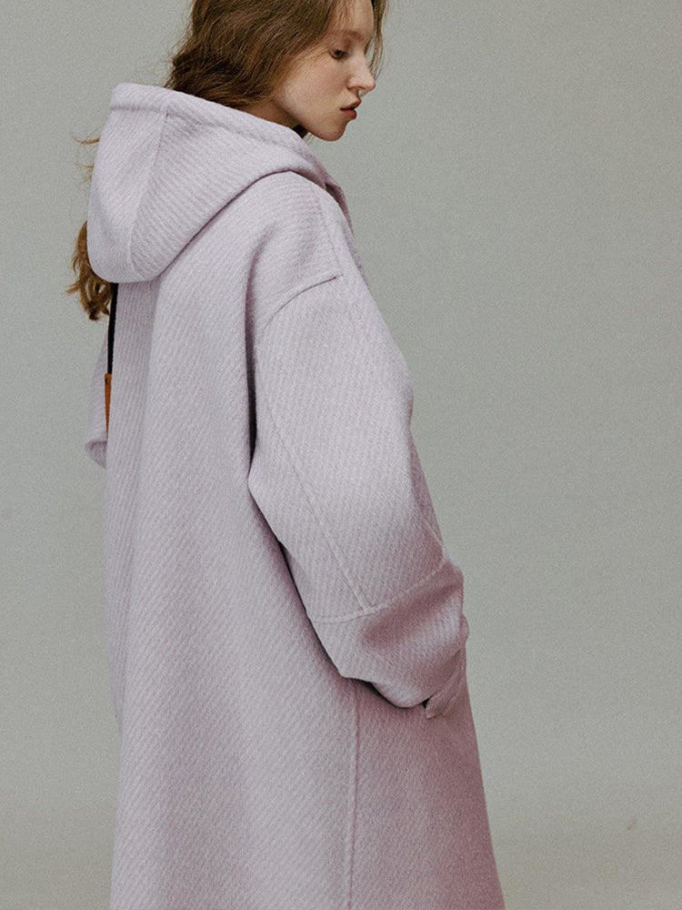 Elyne Hooded Wool Coat
