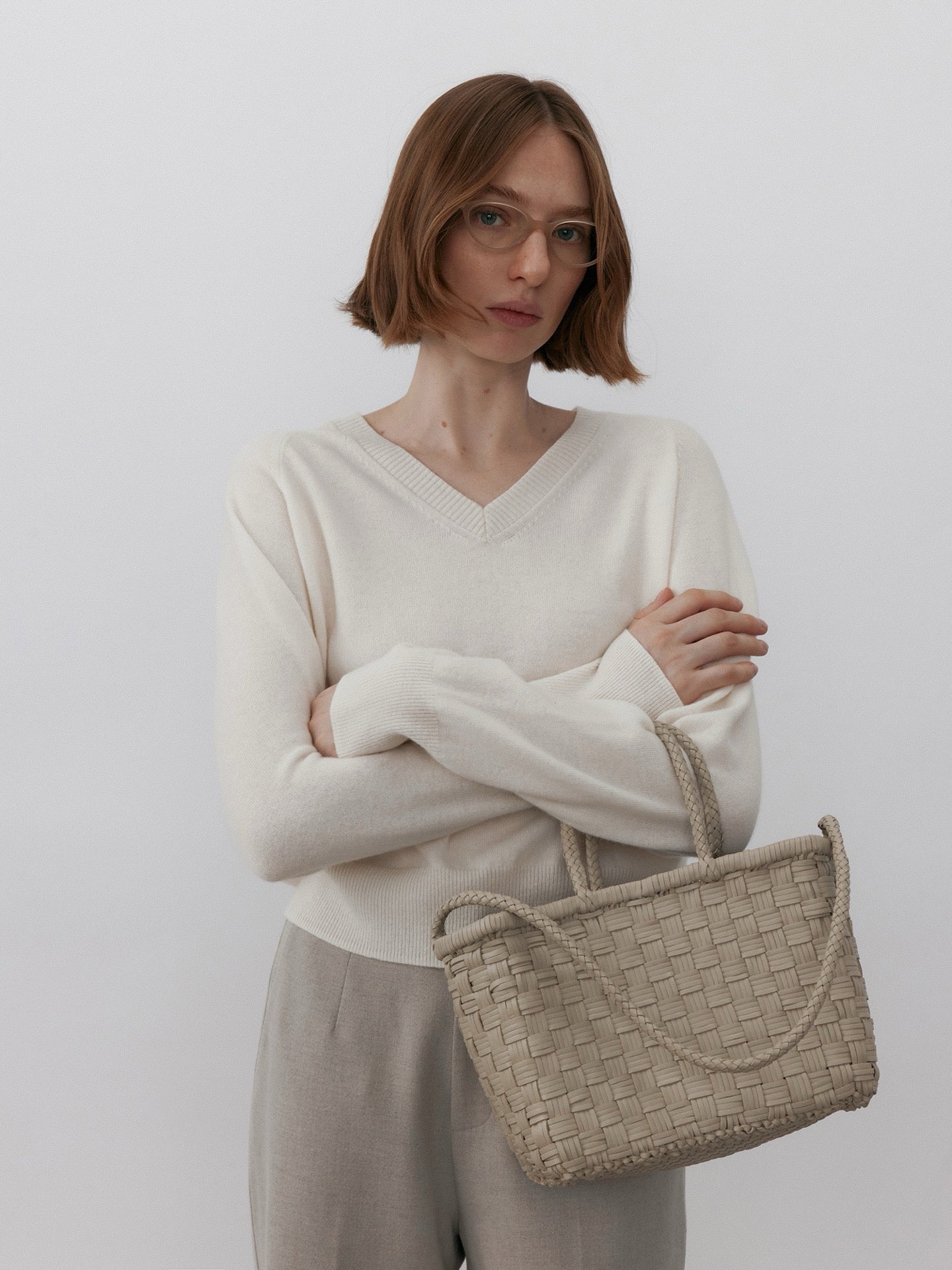 Peacock V-Neck Wool Sweater