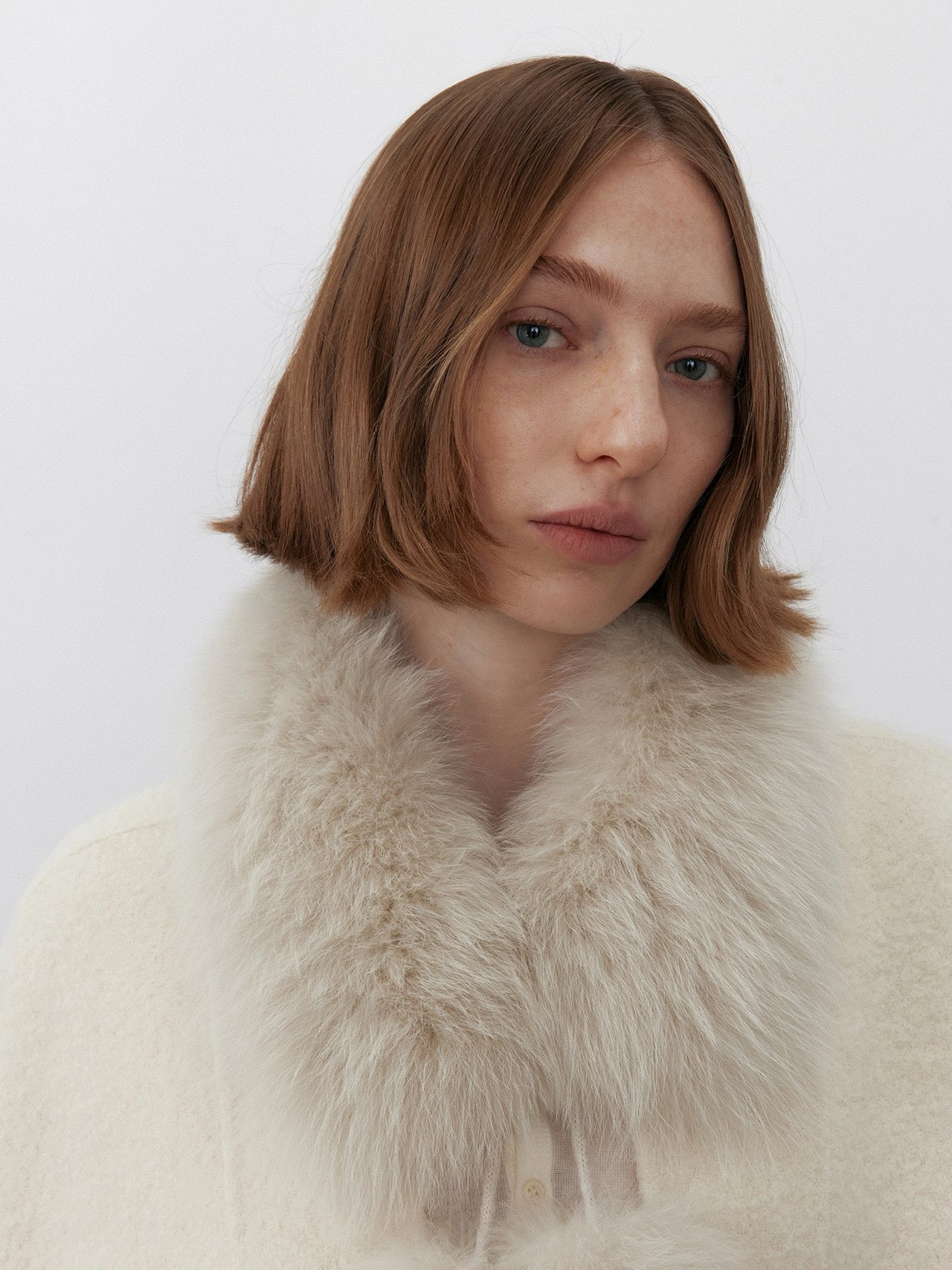 Fox-Fur Pom Scarf