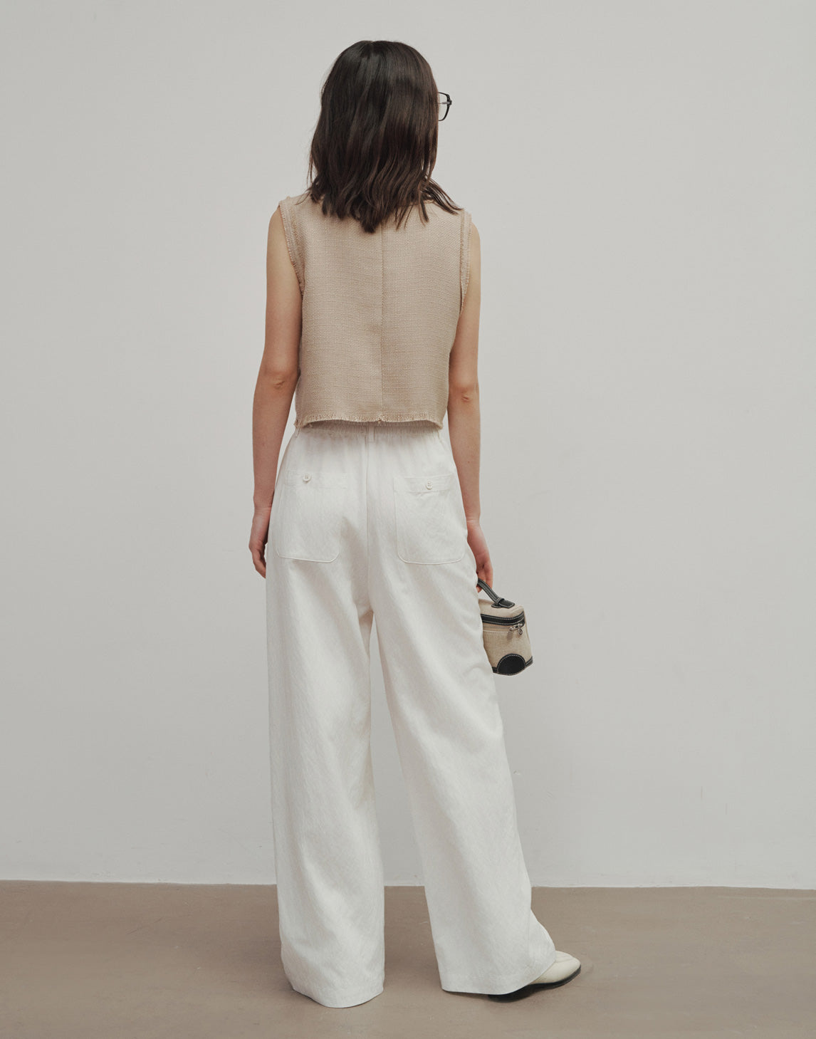 Raw-Edge Ärmelloses Top