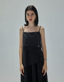 Black Textured Layered Cami Set