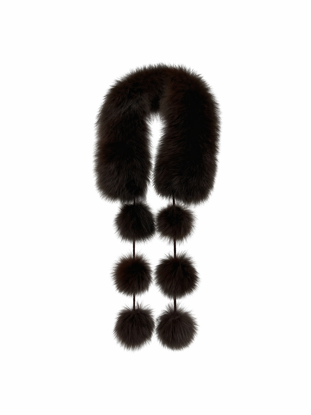 Fox-Fur Pom Scarf