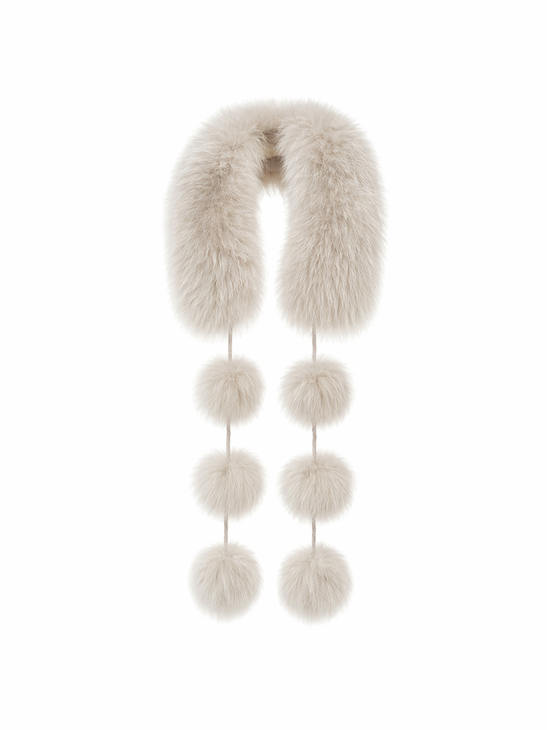 Fox-Fur Pom Scarf