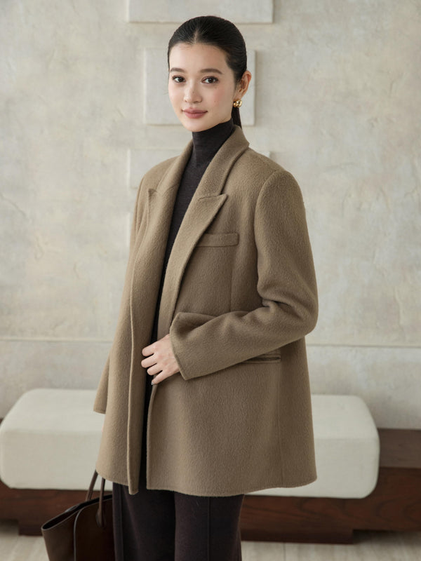 Belted Wool–Alpaca Coat