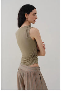 Vintage Ruffle Knit Tank Top