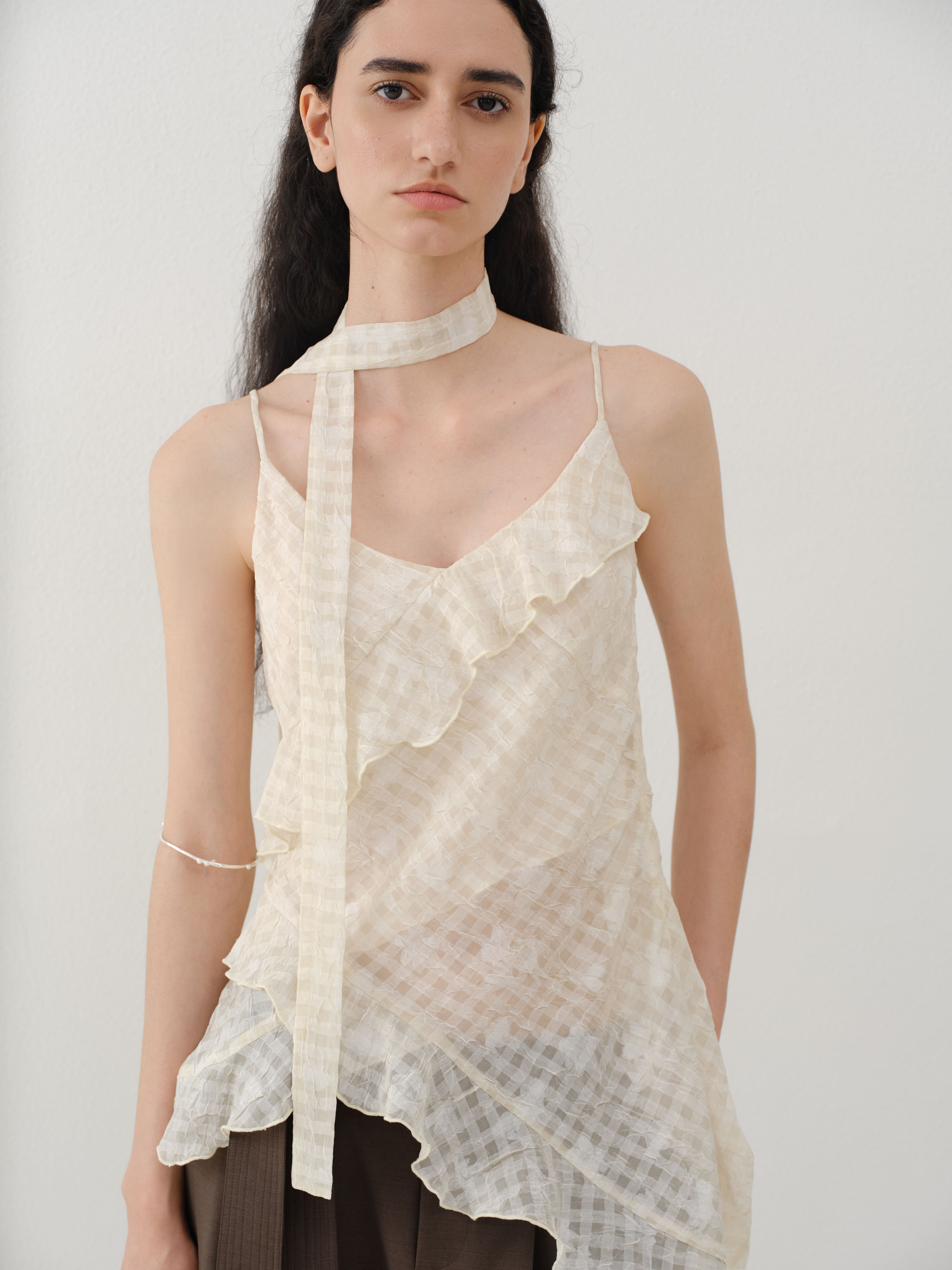 Ruffle Layered V-Neck Cami Top