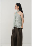 Asymmetrical Ruffled One-Shoulder Top