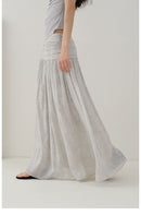 Vintage Polka Dot Pleated Midi Skirt