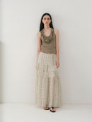 Vintage Ruffle Knit Tank Top