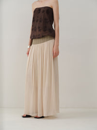 Glossy Satin Asymmetric Midi Skirt