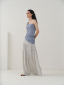 Vintage Polka Dot Pleated Midi Skirt