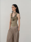 Vintage Ruffle Knit Tank Top