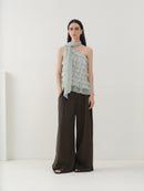 Asymmetrical Ruffled One-Shoulder Top