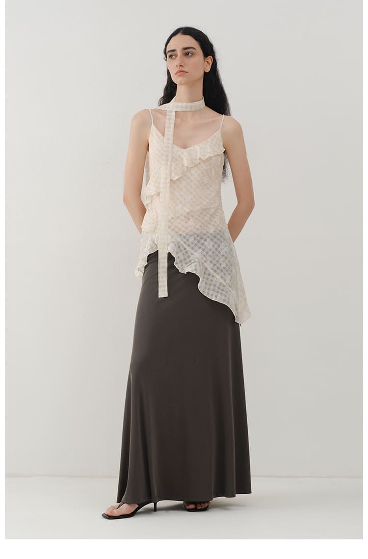 Ruffle Layered V-Neck Cami Top