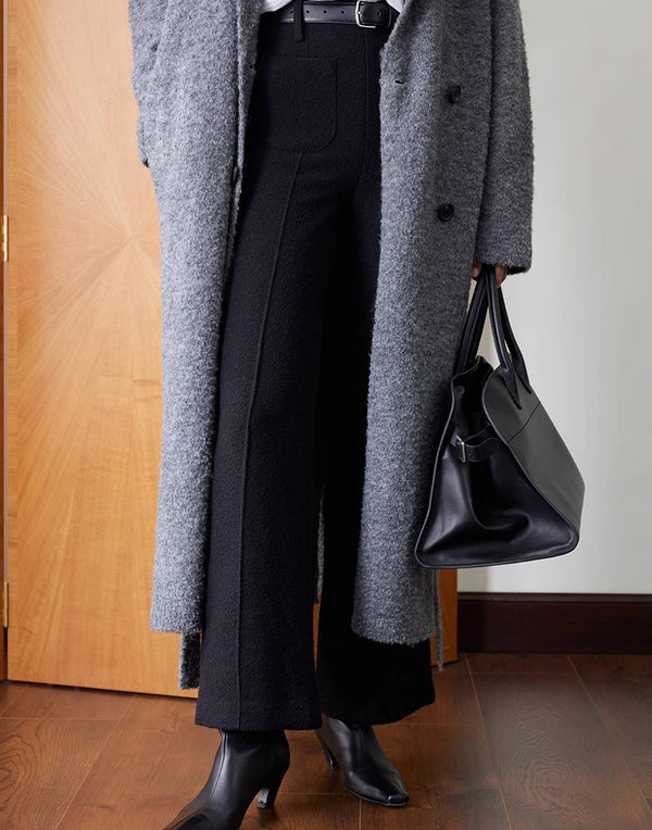 Pantalon en tweed de laine