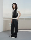 PU Versatile Simple Black Trousers