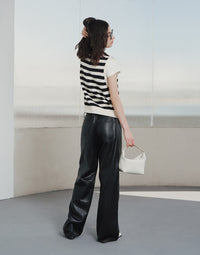 Sustainable Leather Casual Trousers